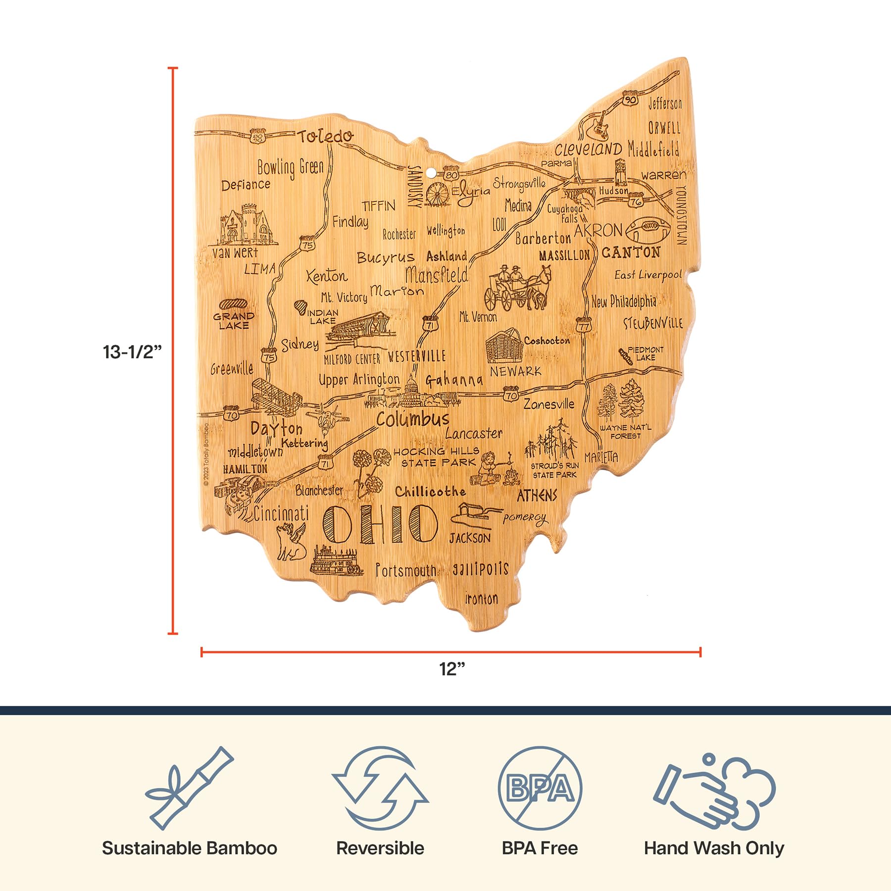 Totally Bamboo: regalo temático Ohio, ideal para hogar y eventos