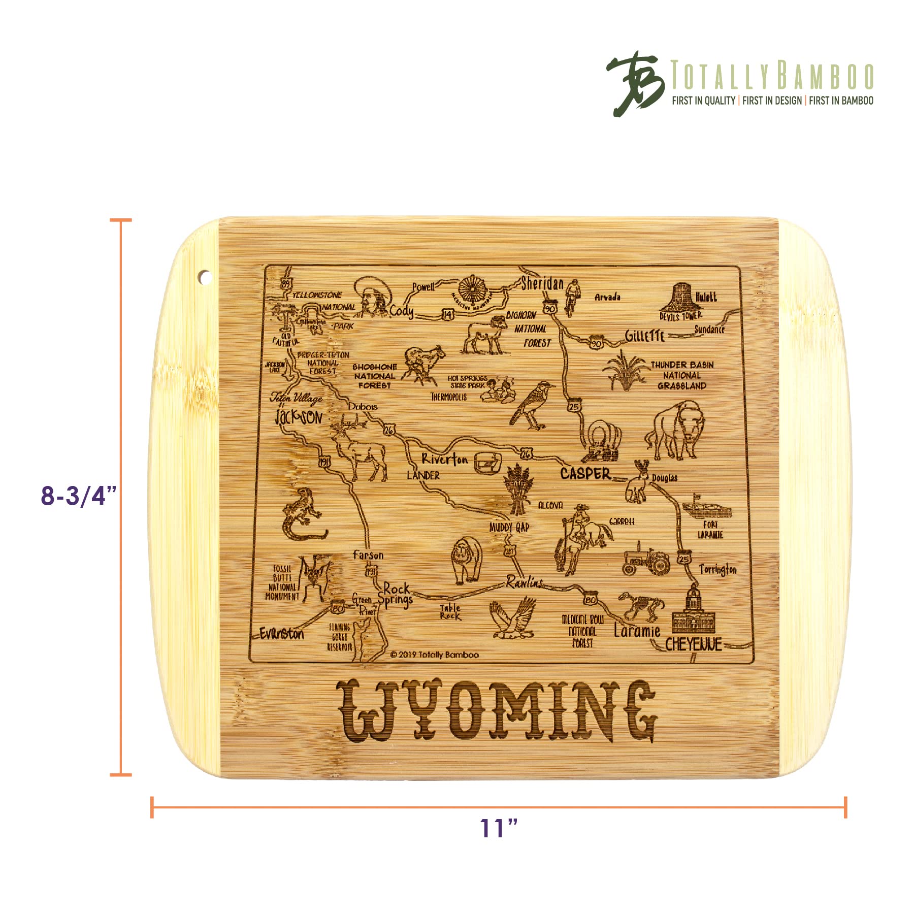 Totally Bamboo regalo perfecto para amantes de Wyoming y cocina