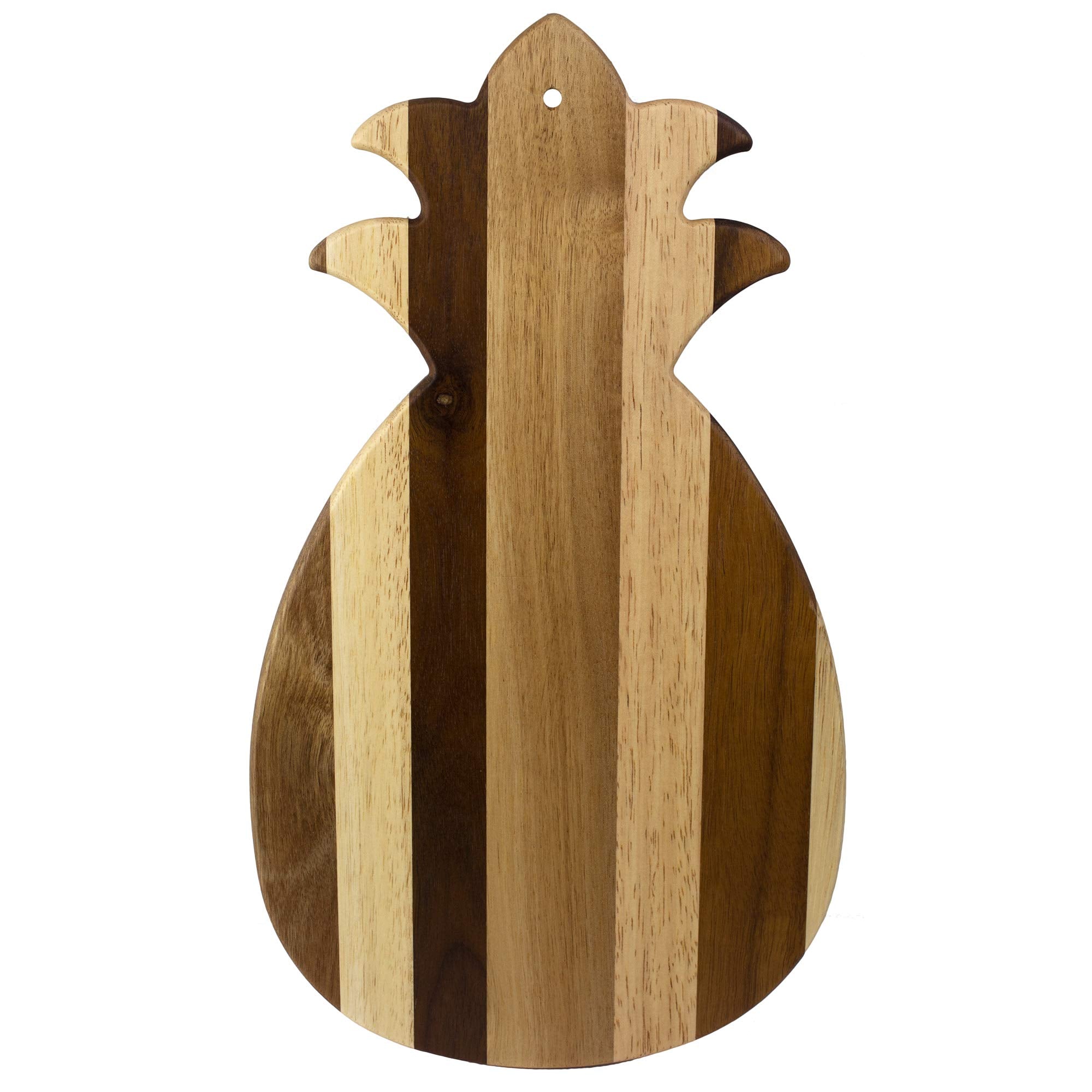 Tablero Totally Bamboo roca-rama-pina en vista frontal para servir y cortar con estilo rústico.