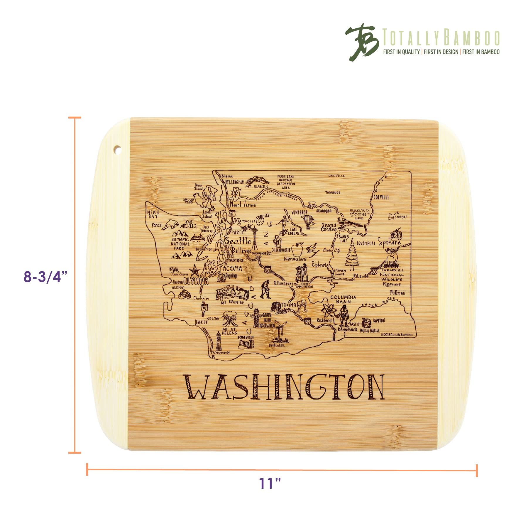 Totally Bamboo sostenibilidad en la cocina, opción ecoamigable para cortar y servir.