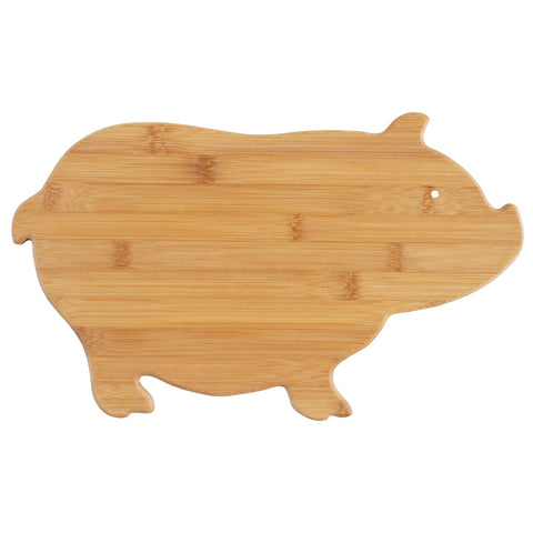 Totally Bamboo: tabla de cortar cerdito en bambú, ideal para cortar y servir.