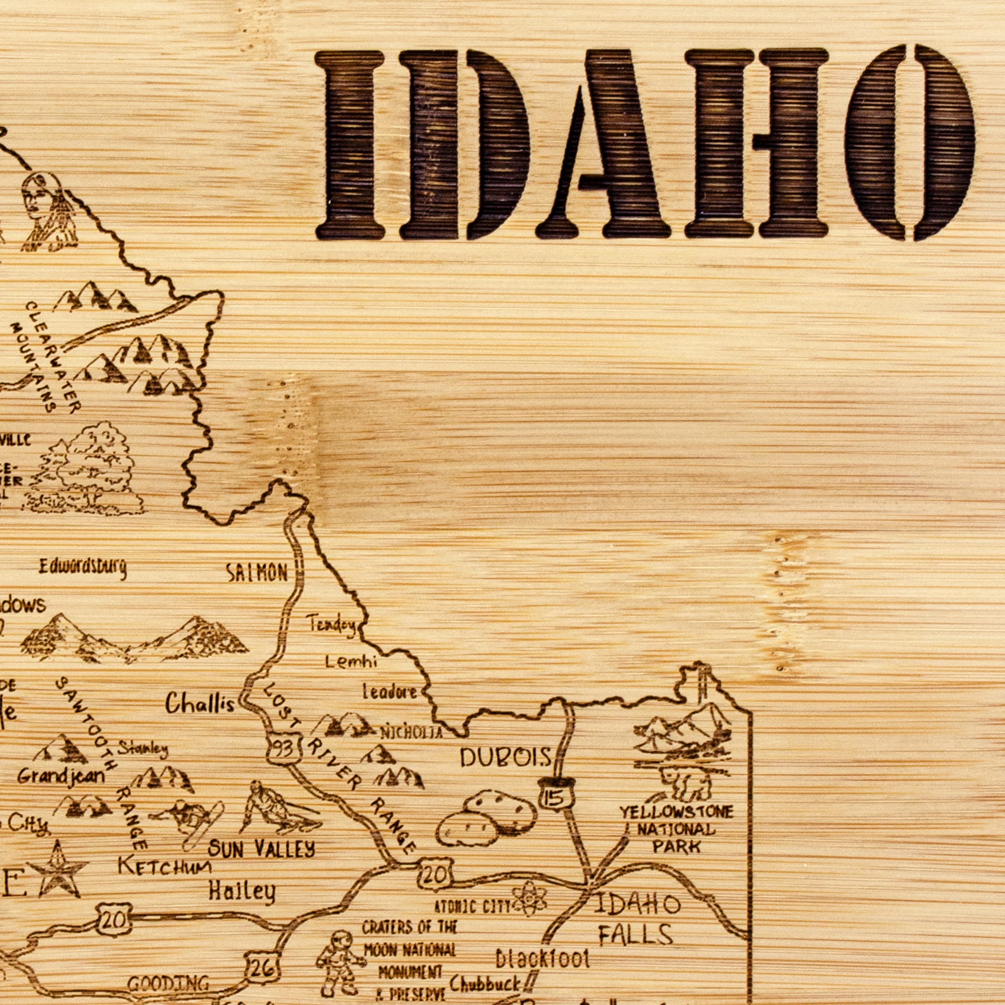 Totally Bamboo: Idaho Coeur-d-Alene grabada para servir