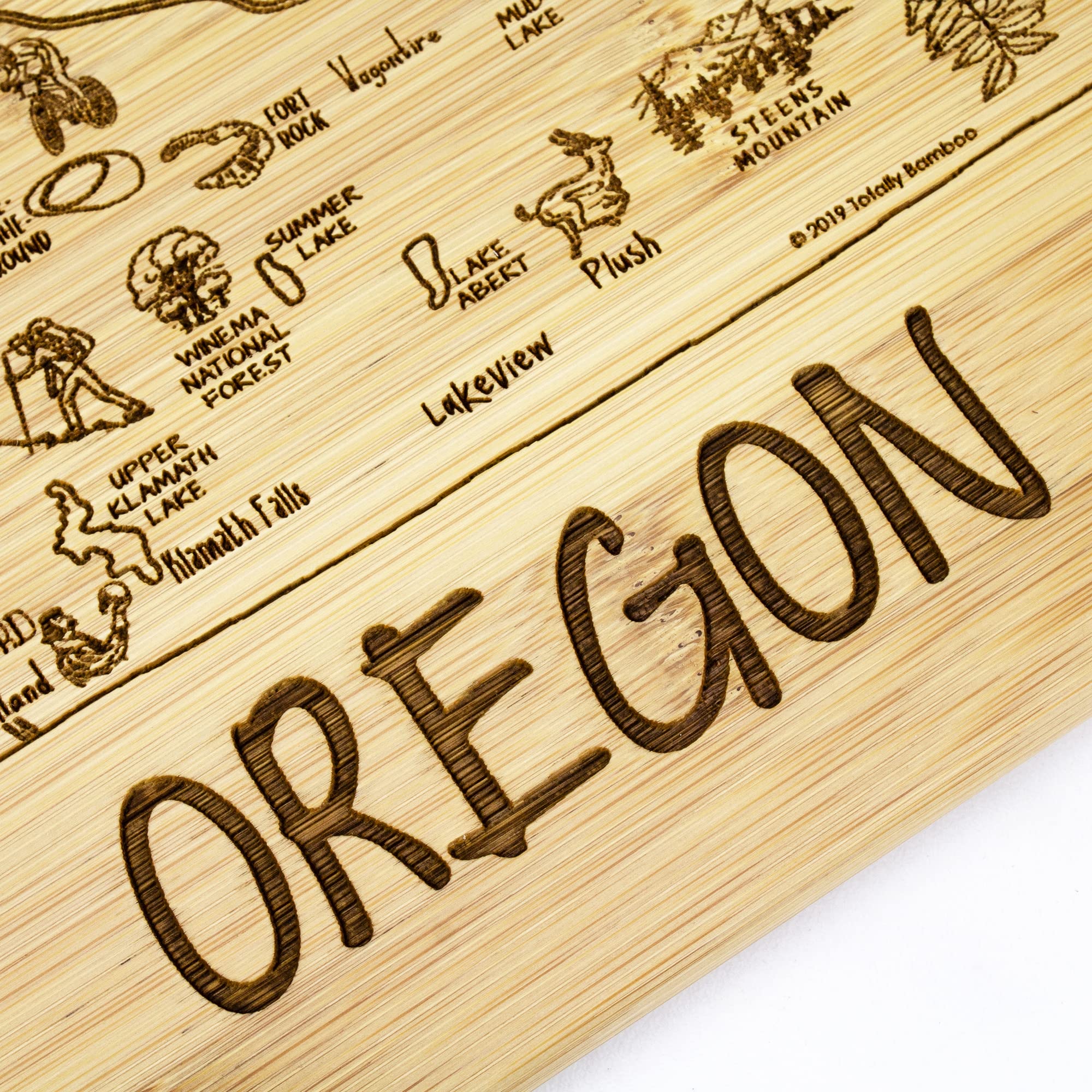 Totally Bamboo tabla Oregón, doble función para cortar y servir con facilidad