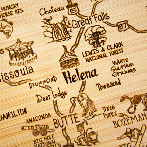 Totally Bamboo regalo ideal para amantes de Montana y la cocina.