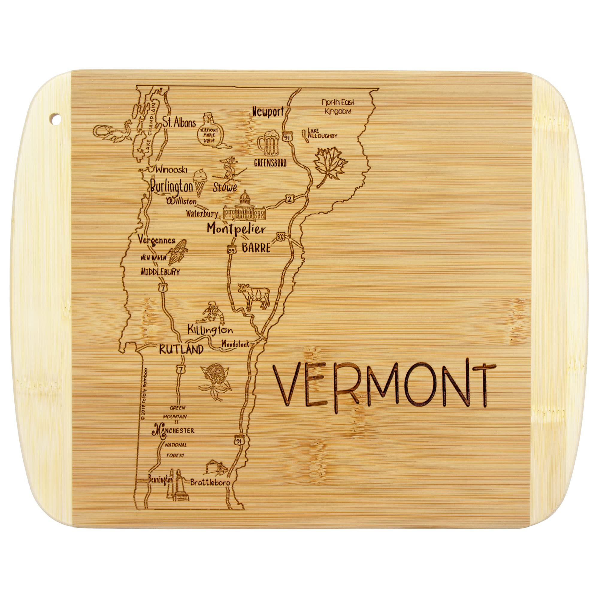 Totally Bamboo tabla Vermont grabada, ideal para servir.
