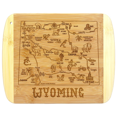 Totally Bamboo tabla Wyoming grabado, ideal para servir