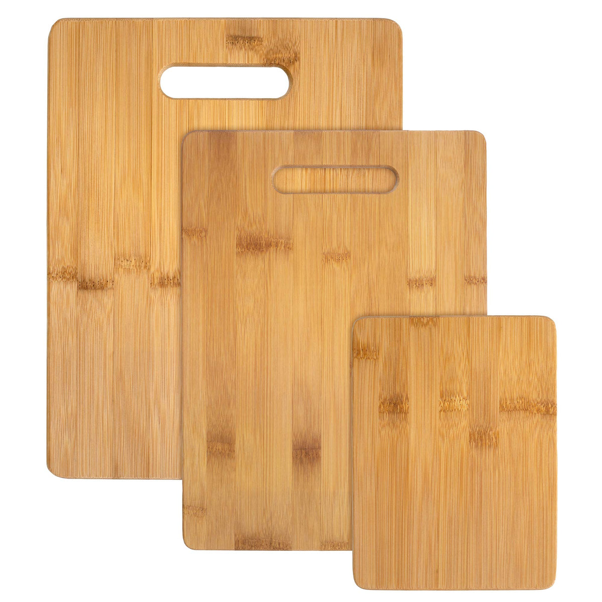 Totally Bamboo, tabla de corte grande: superficie amplia para carnes y pan.