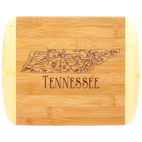 Totally Bamboo A Slice of Life Tennessee: tabla grabada con mapa para cortar