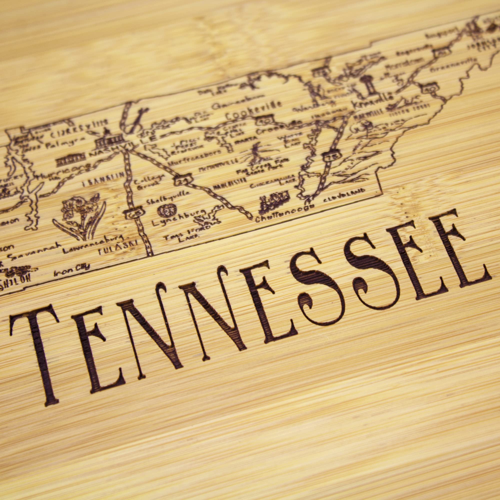 Totally Bamboo A Slice of Life Tennessee: lado liso para cortar con cuchillo