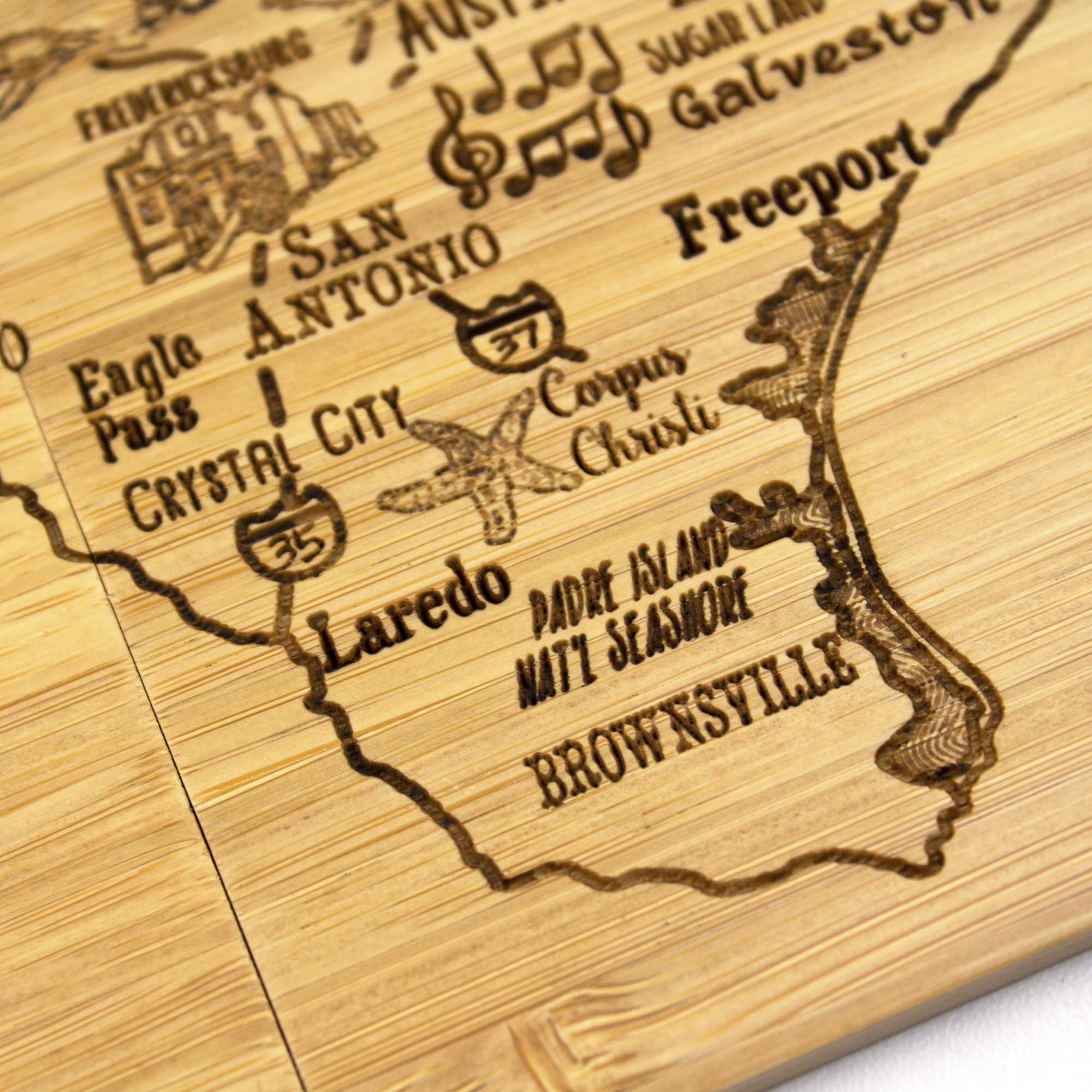 Totally Bamboo Texas State Puzzle: bambú Moso, duradero y sostenible para el hogar