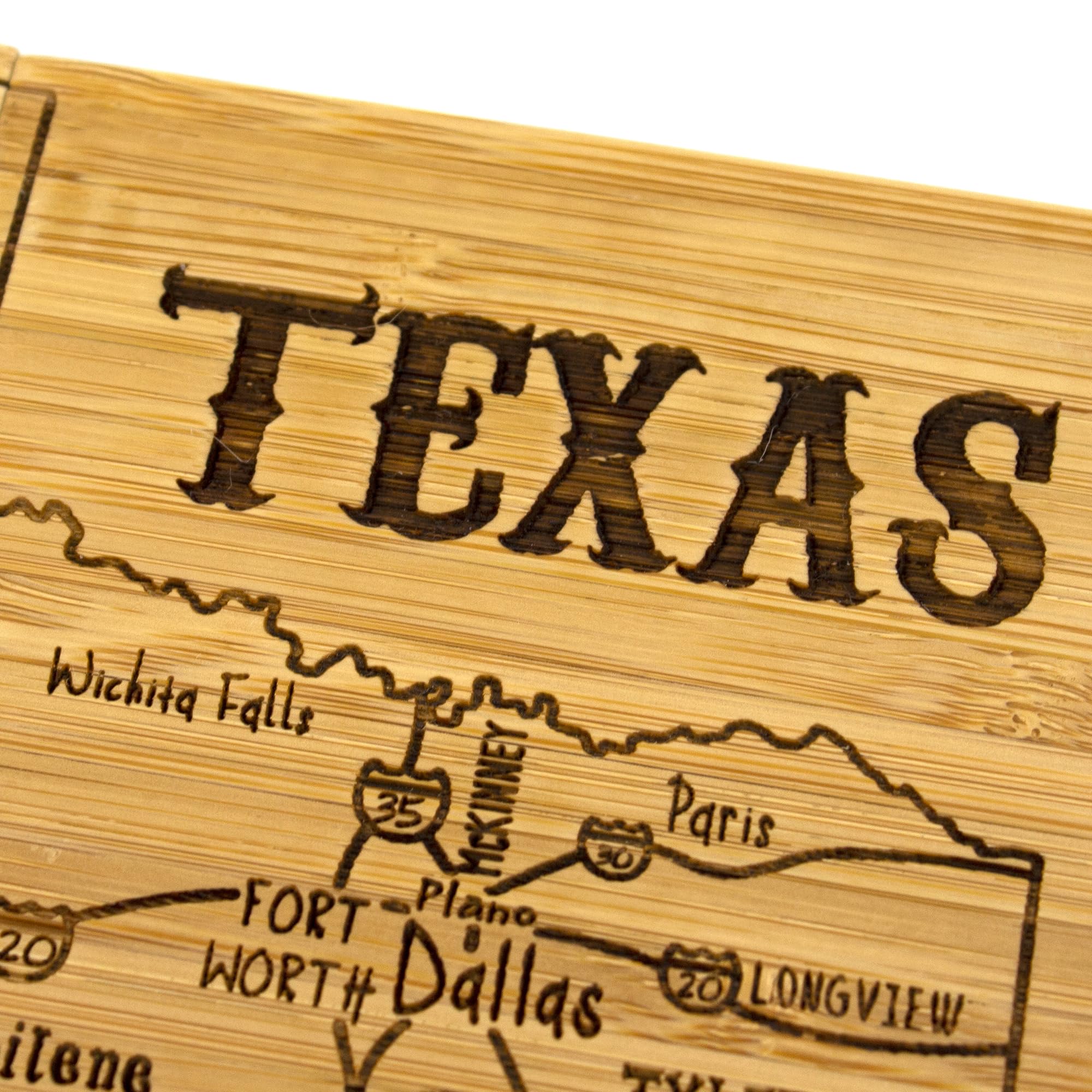 Totally Bamboo Texas State Puzzle: posavasos de 4x4 pulgadas para distintos vasos