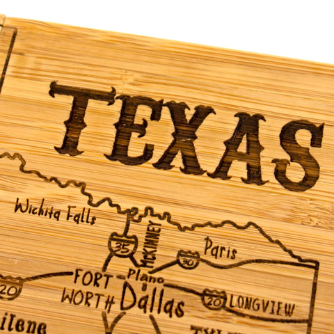 Totally Bamboo Texas State Puzzle: posavasos de 4x4 pulgadas para distintos vasos