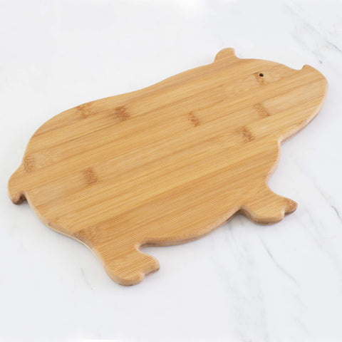 Totally Bamboo: uso doble, cerdito bambú para cortar y servir en una sola pieza.