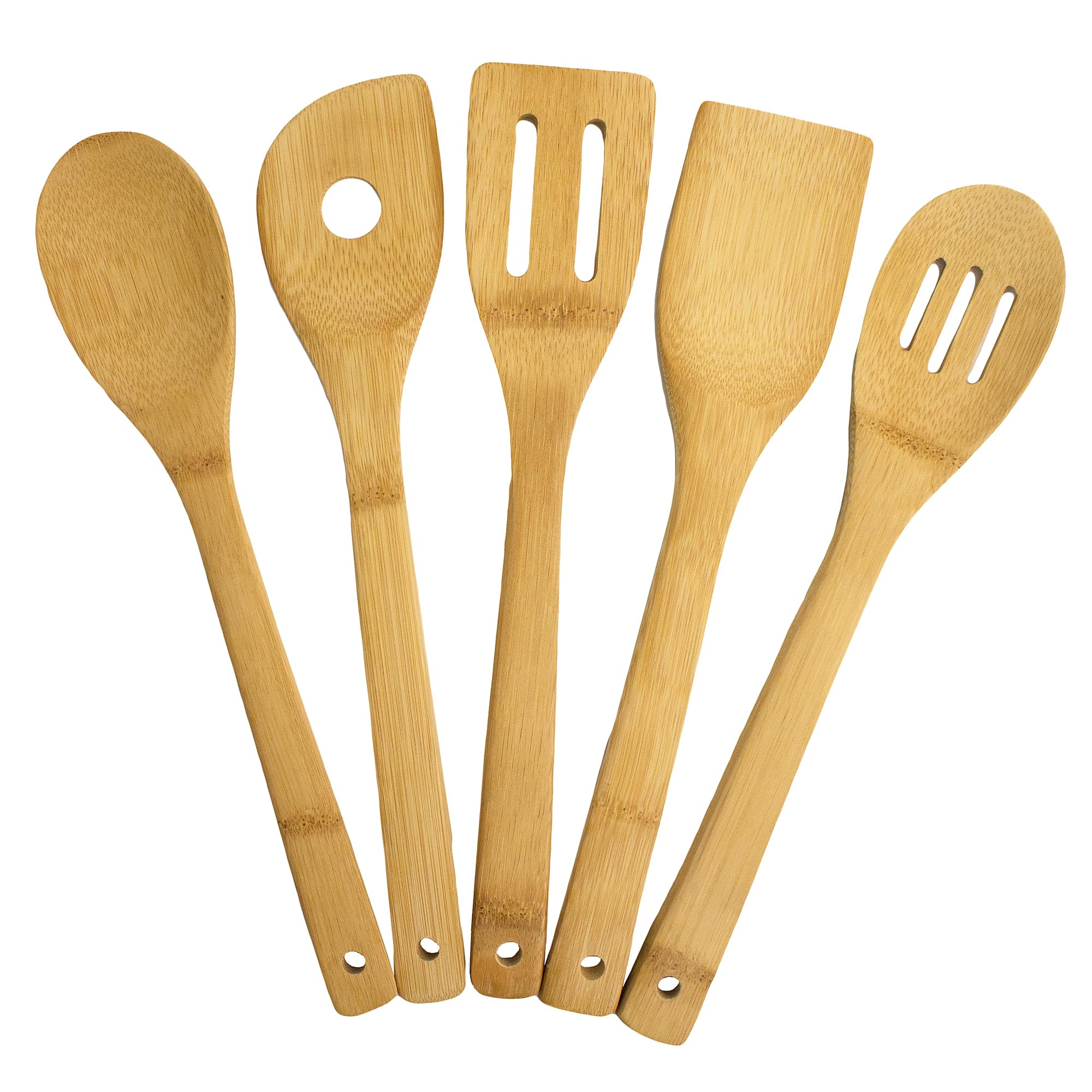 Totally Bamboo juego de utensilios de cocina 12 pulgadas, duraderos para uso diario.