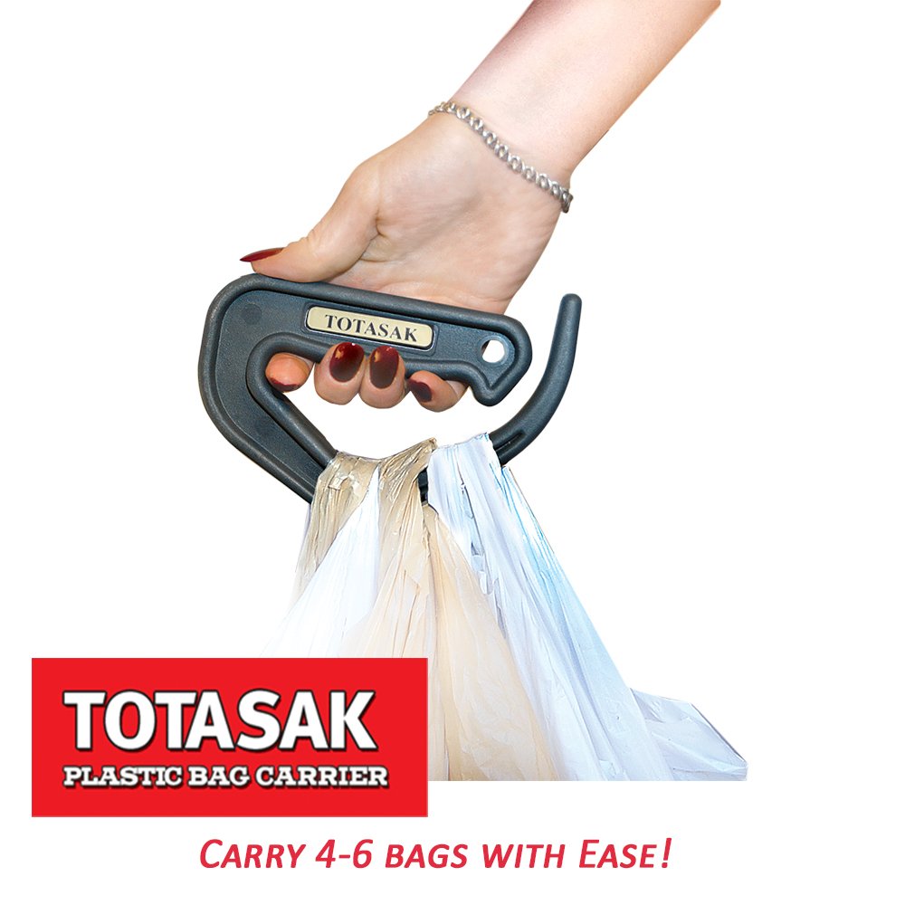 Totasak enganche para bolsas de supermercado, ayuda a evitar calambres en las manos.