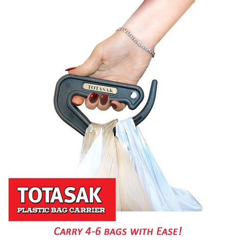 Totasak enganche para bolsas de supermercado, ayuda a evitar calambres en las manos.