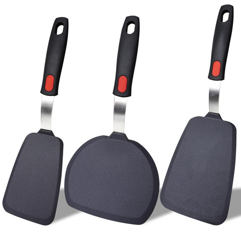 Totdtda espátula silicona set volteador, ideal para cocinar sin rayar sartenes antiadherentes.
