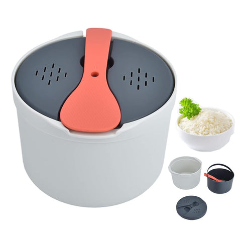 Totitom cocedor arroz al vapor para microondas, cocción rápida y uniforme.