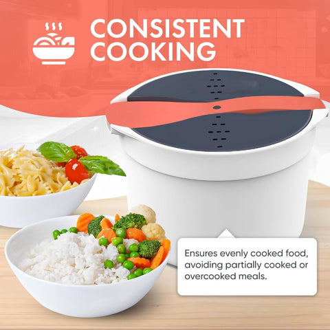 Totitom verduras al vapor en microondas, alimento sano y sabroso.