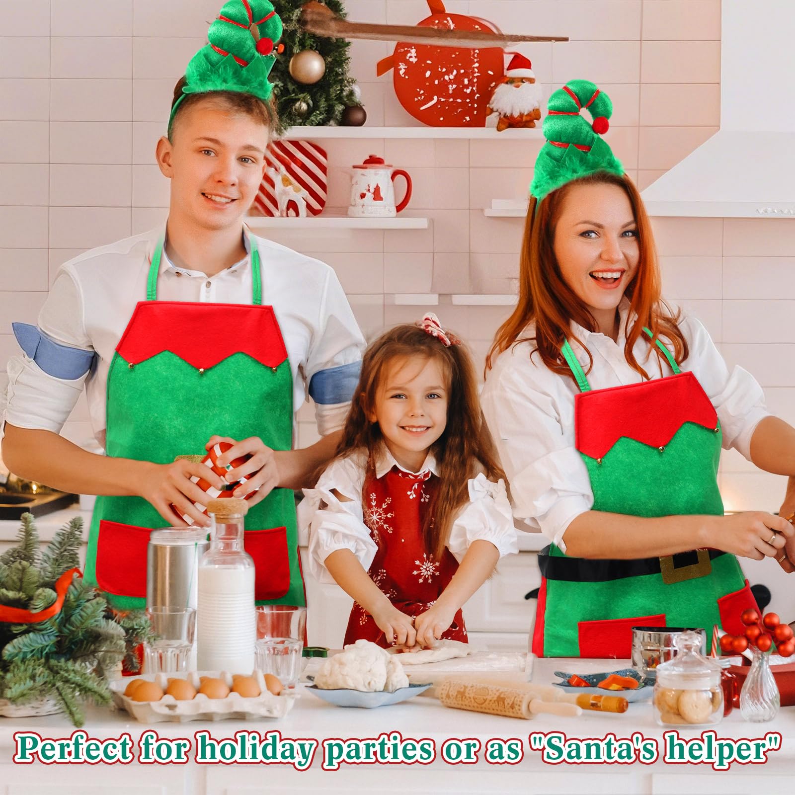 Delantal de elfo Toulite en terciopelo, protección suave para cocinar.