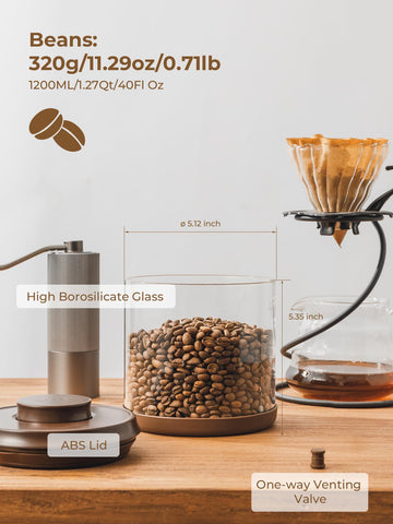 Tourdeus capacidad de 13 oz para granos, café molido o azúcar.