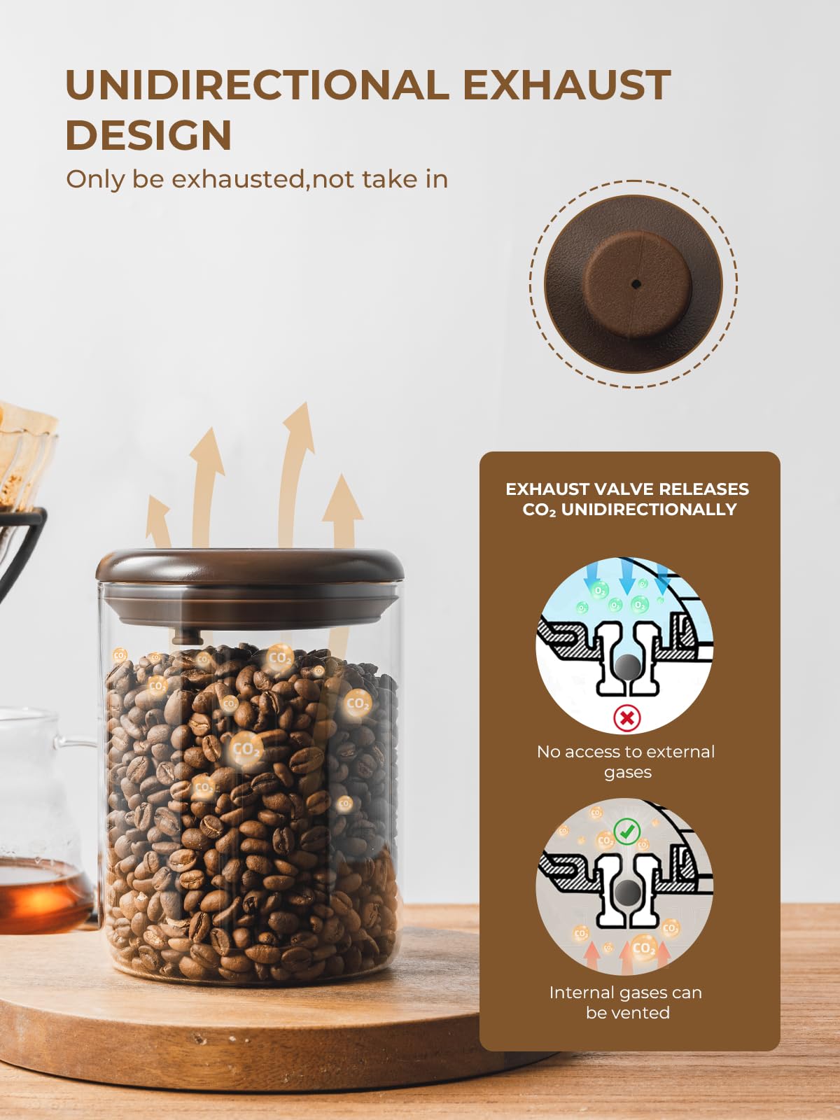 Tourdeus capacidad de 300 g para granos de café y otros ingredientes secos.