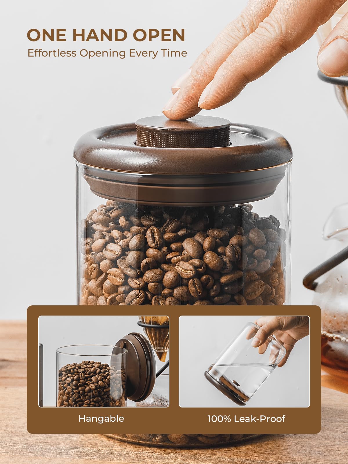 Tourdeus frasco de vidrio borosilicato, alto nivel de claridad para ver el contenido