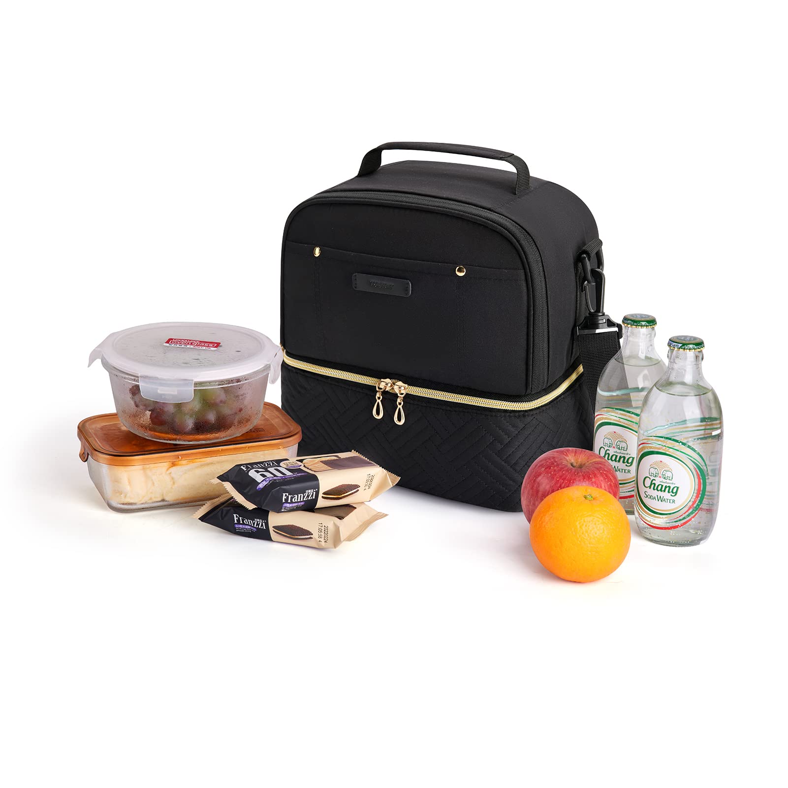 TOURIT bolsa de almuerzo correa ajustable y asa, transporte cómodo.