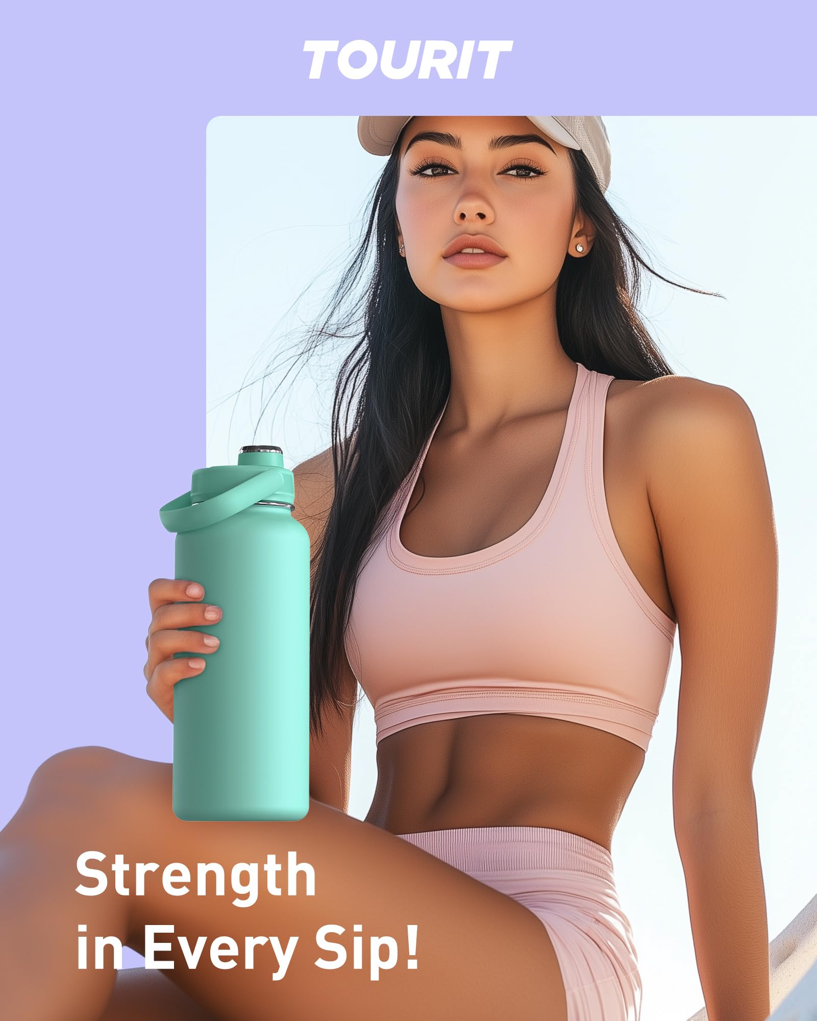 TOURIT botella para deporte, perfecta para mantenerte hidratado durante entrenamientos.