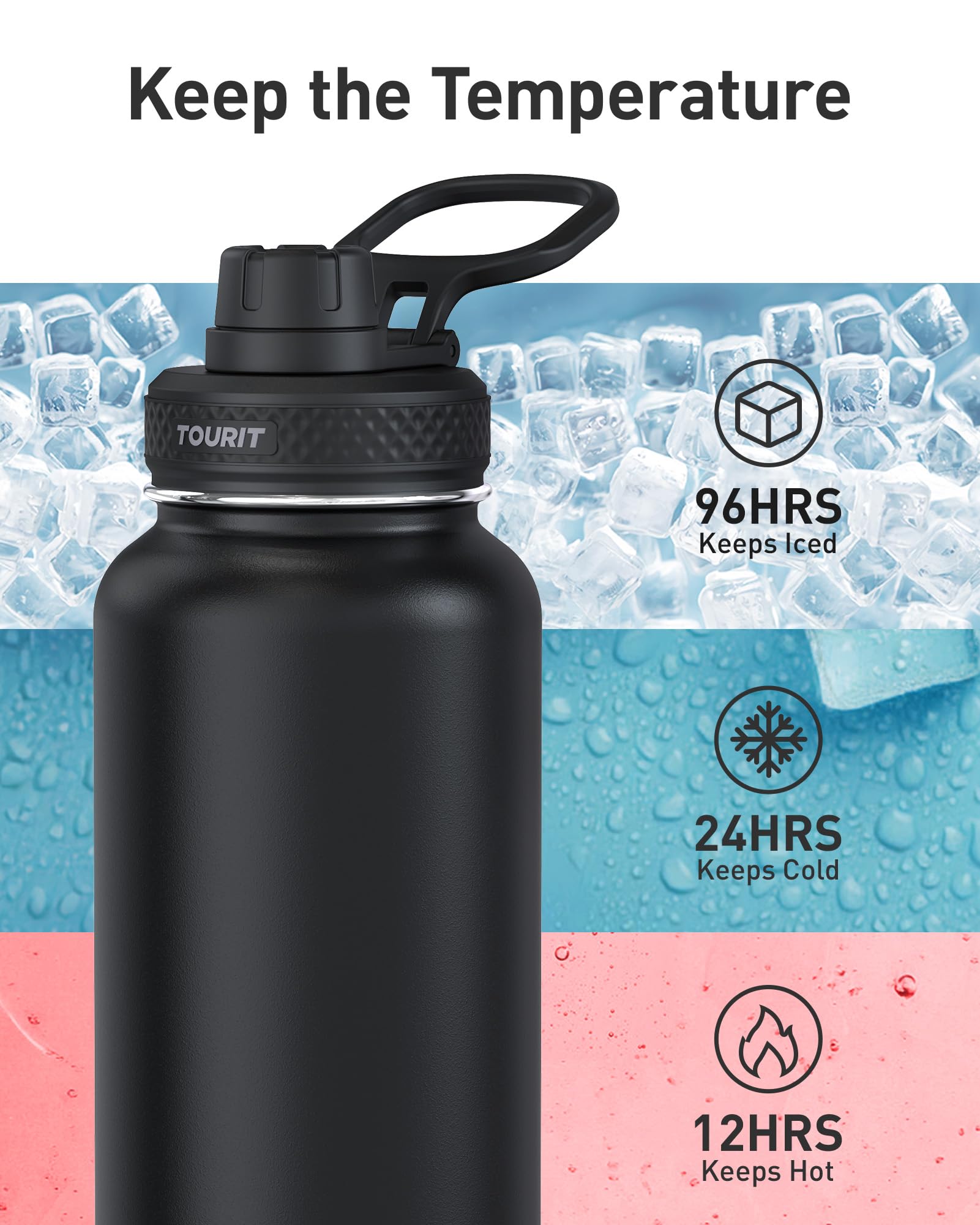 Tourit tamaños disponibles 24 32 40 oz para elegir.