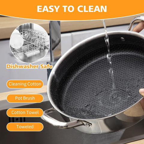 Toutrop sartén con capacidad de 7QT para porciones grandes.