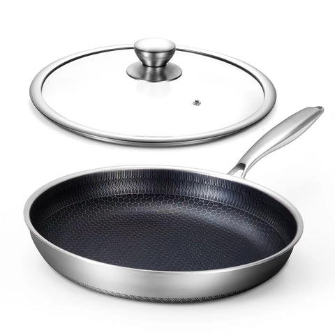 Sartén Toutrop híbrida 12 pulgadas con tapa, ideal para dorar y saltear con control.