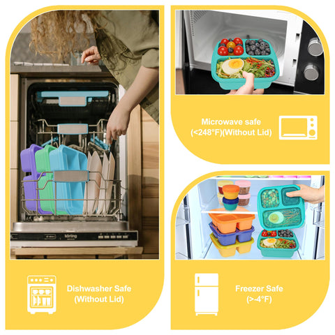TOUWMX Ideal para escuela y trabajo, comidas fáciles de llevar.