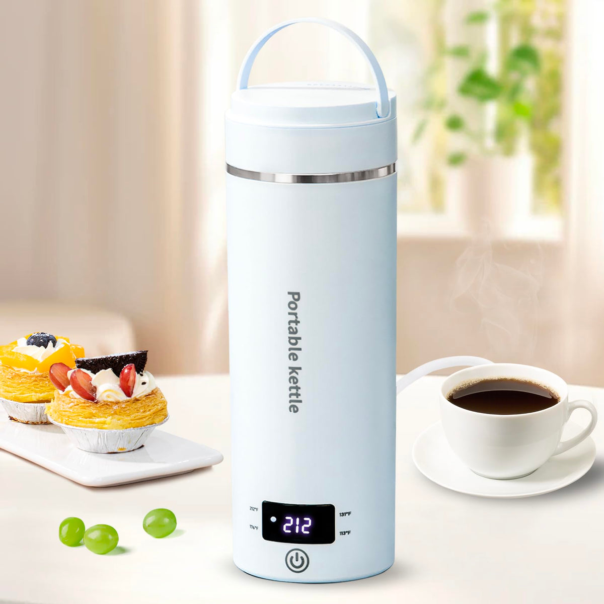 Touxila hervidor eléctrico portátil de 400 ml, ideal para viajes.