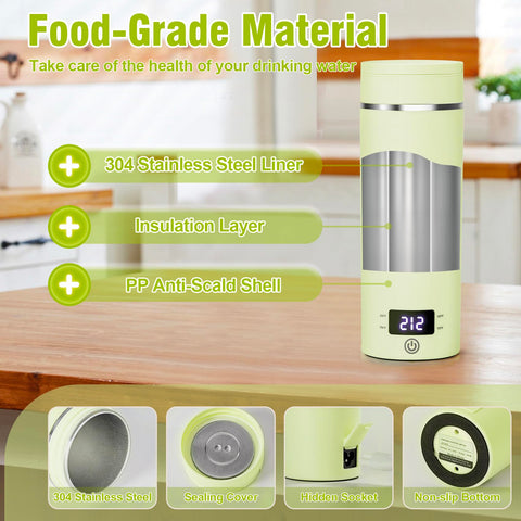 Interior de acero inoxidable 304 para agua más segura.