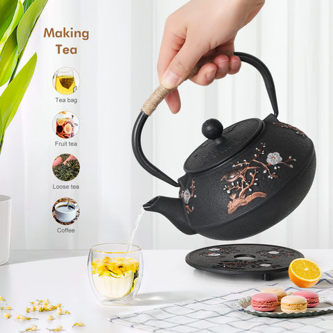Tovacu patrón Mirlos y Ciruelo, diseño elegante que realza la cocina.