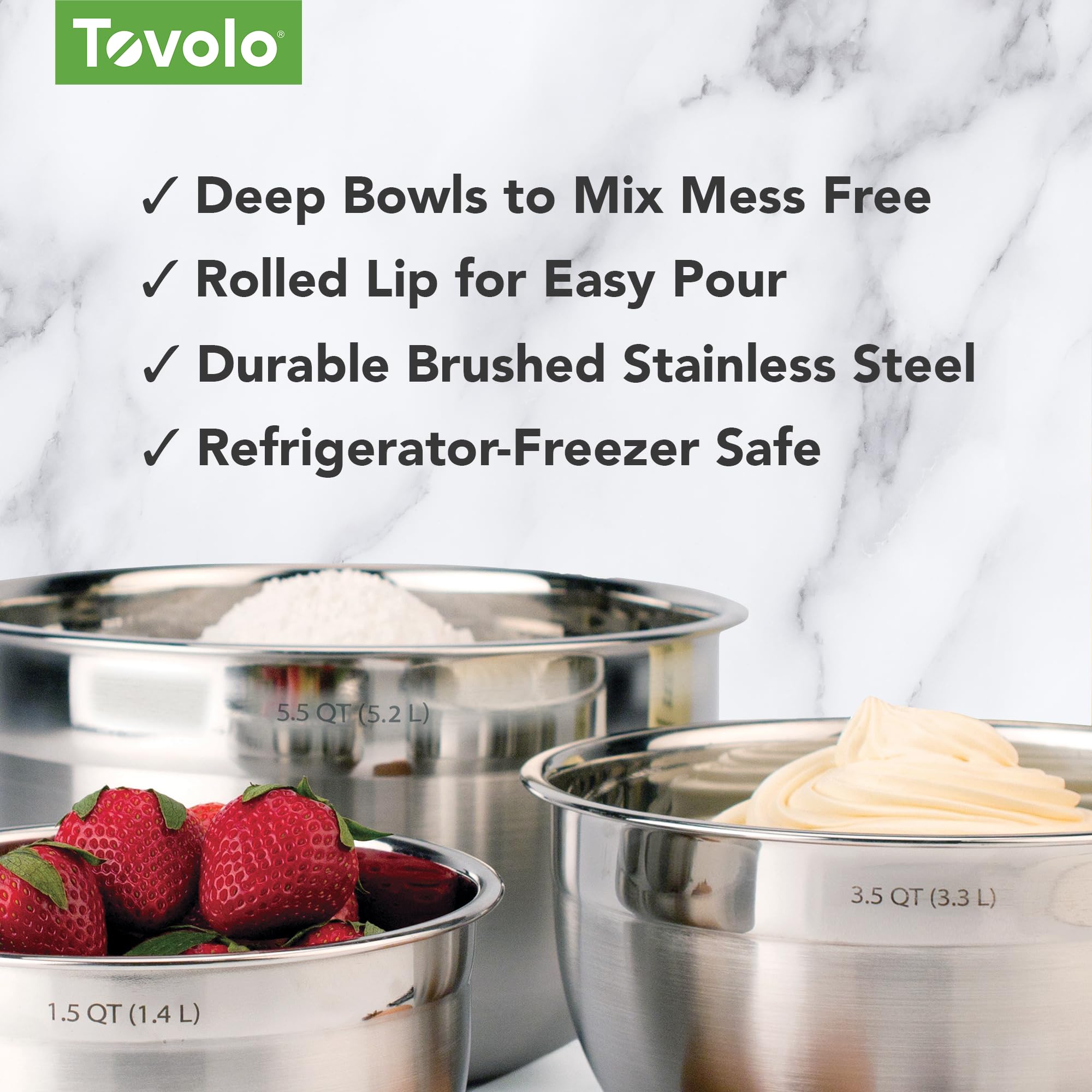 Tovolo acero inoxidable ligero y duradero para uso diario