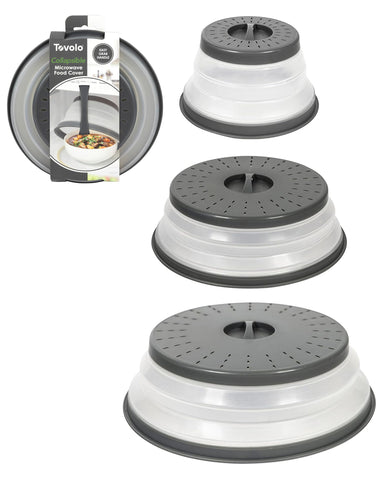 Tovolo cubiertas para microondas ocho pulgadas, protección contra salpicaduras y calentamiento uniforme.