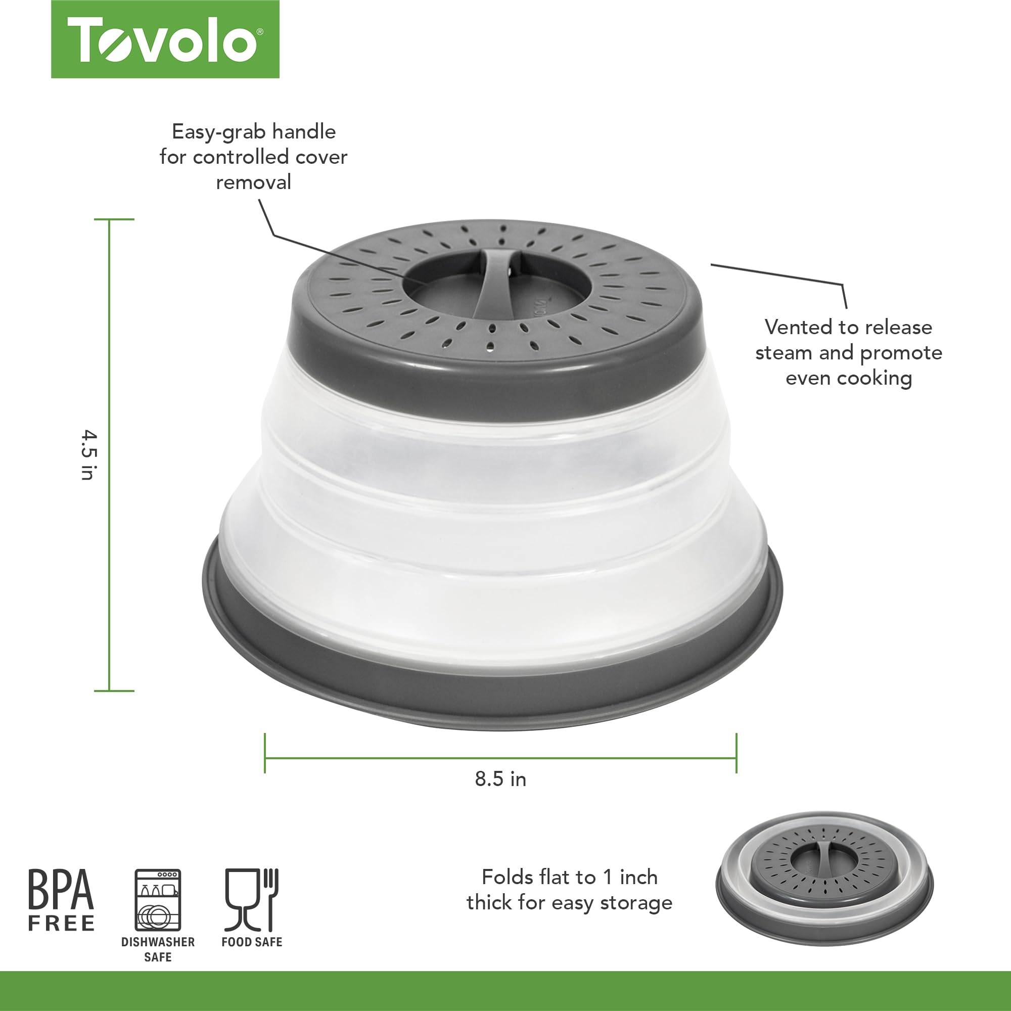 Tovolo cubierta silicona apta lavavajillas, duradera y apta para uso diario en la cocina.
