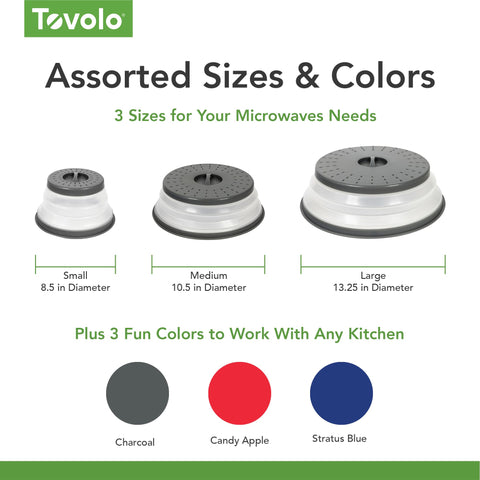 Tovolo silicona colador perforado, enjuague rápido y drenaje sencillo para verduras y frutas.