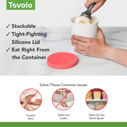Tovolo Sweet Treat helado casero de 1 cuarto de galón para porciones familiares.