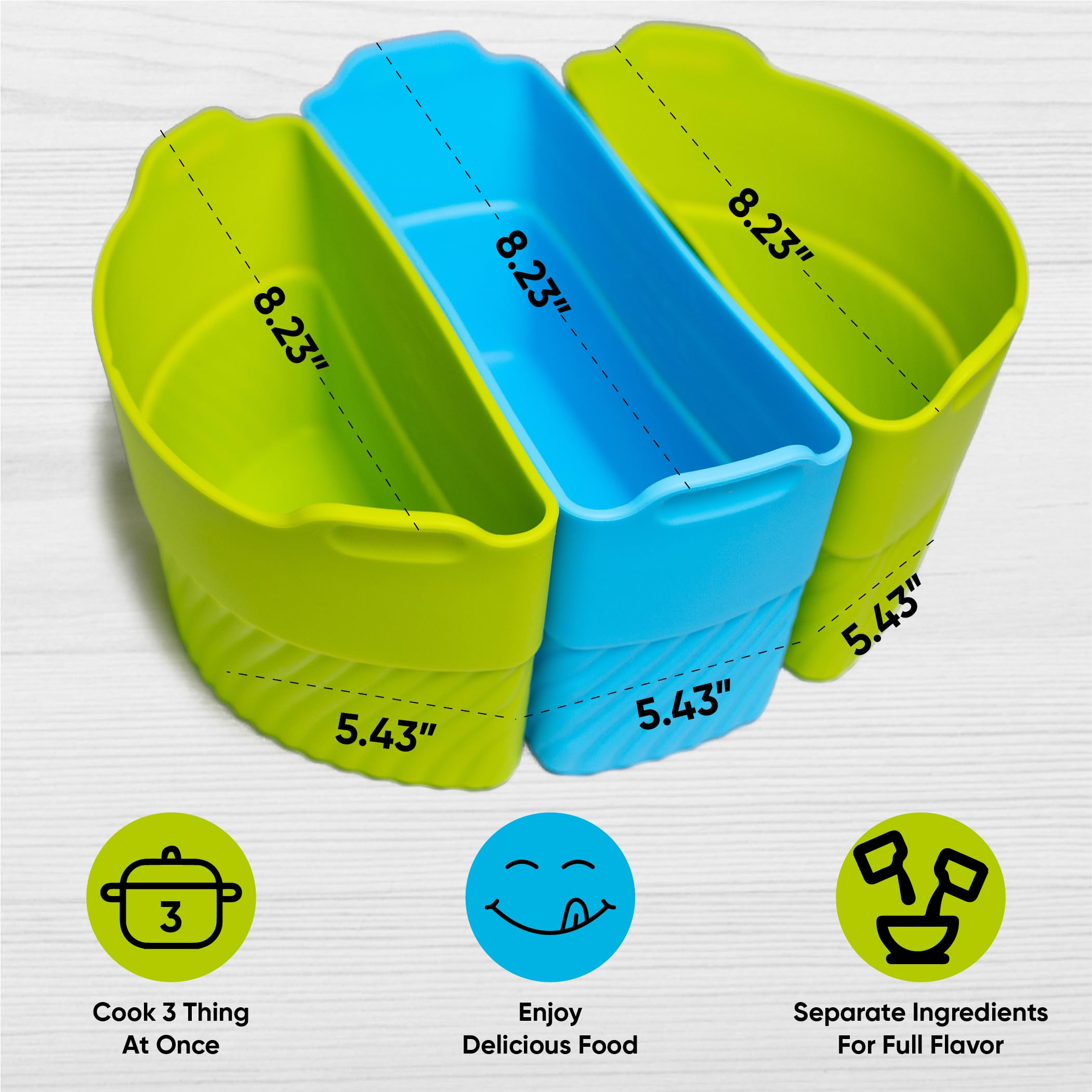 TOVU Makings: divisor de silicona para ollas, cocina varios platillos al mismo tiempo.