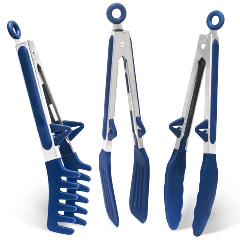 Pinzas Towingo de 9 pulgadas con puntas de silicona para evitar rayar sartenes