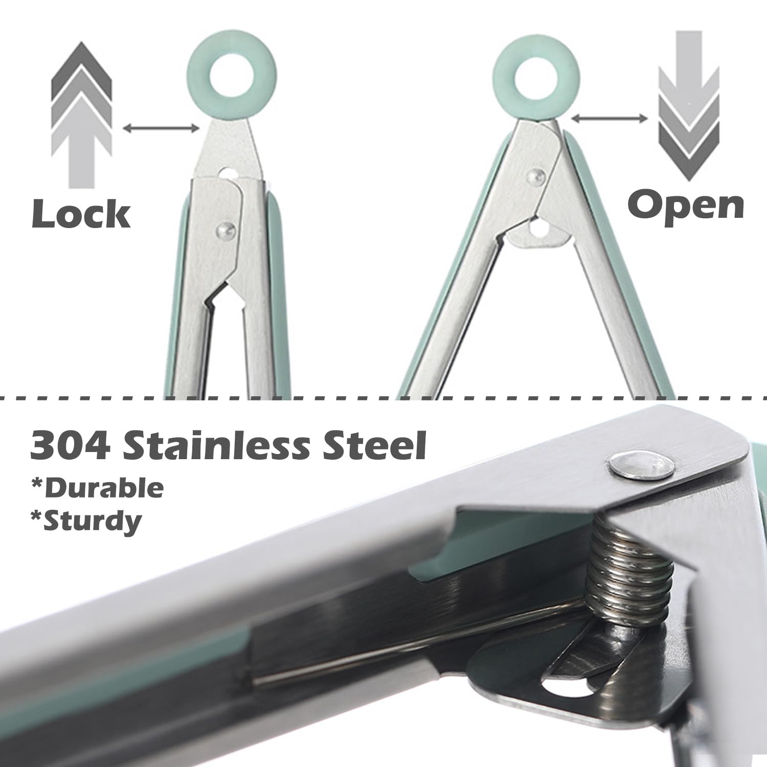 Towingo pinzas de silicona 12 pulgadas, aptas para parrilla y hervidos.