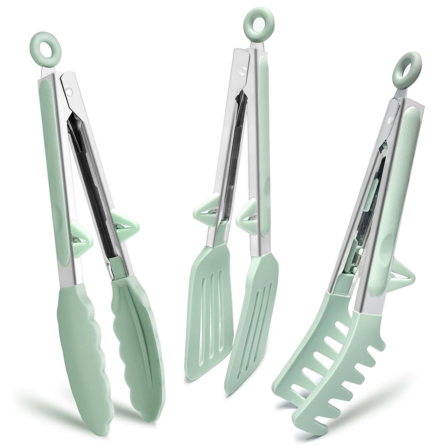 Pinzas Towingo de silicona 9 pulgadas para cocinar y servir sin rayar
