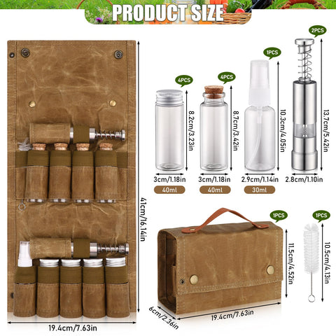 TOBWOLF molinillos de sal y pimienta portátiles para mesa y sendero