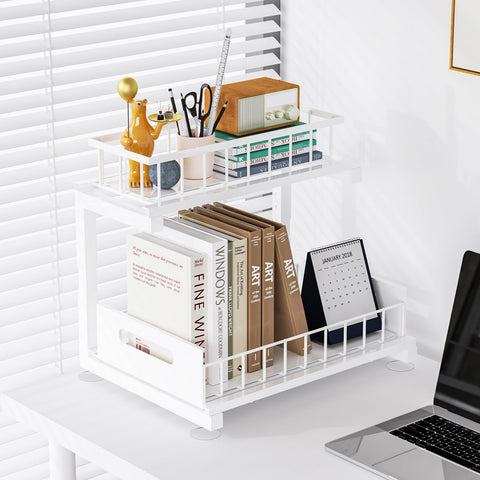 Toyear organizador blanco para fregadero, almacenamiento compacto y ordenado