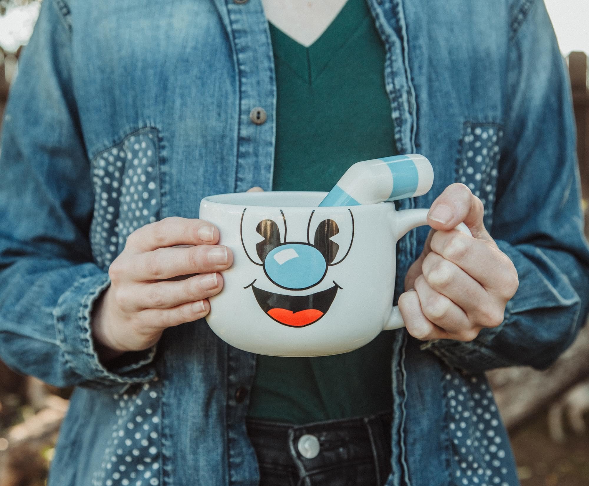 Toynk Cuphead Mugman cerámica 20 oz, ideal para mañanas