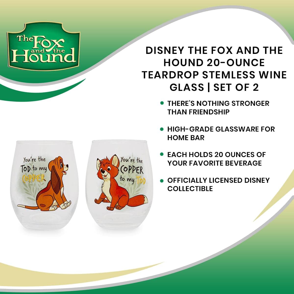 Conjunto de 2 copas para regalos temáticos de Disney.