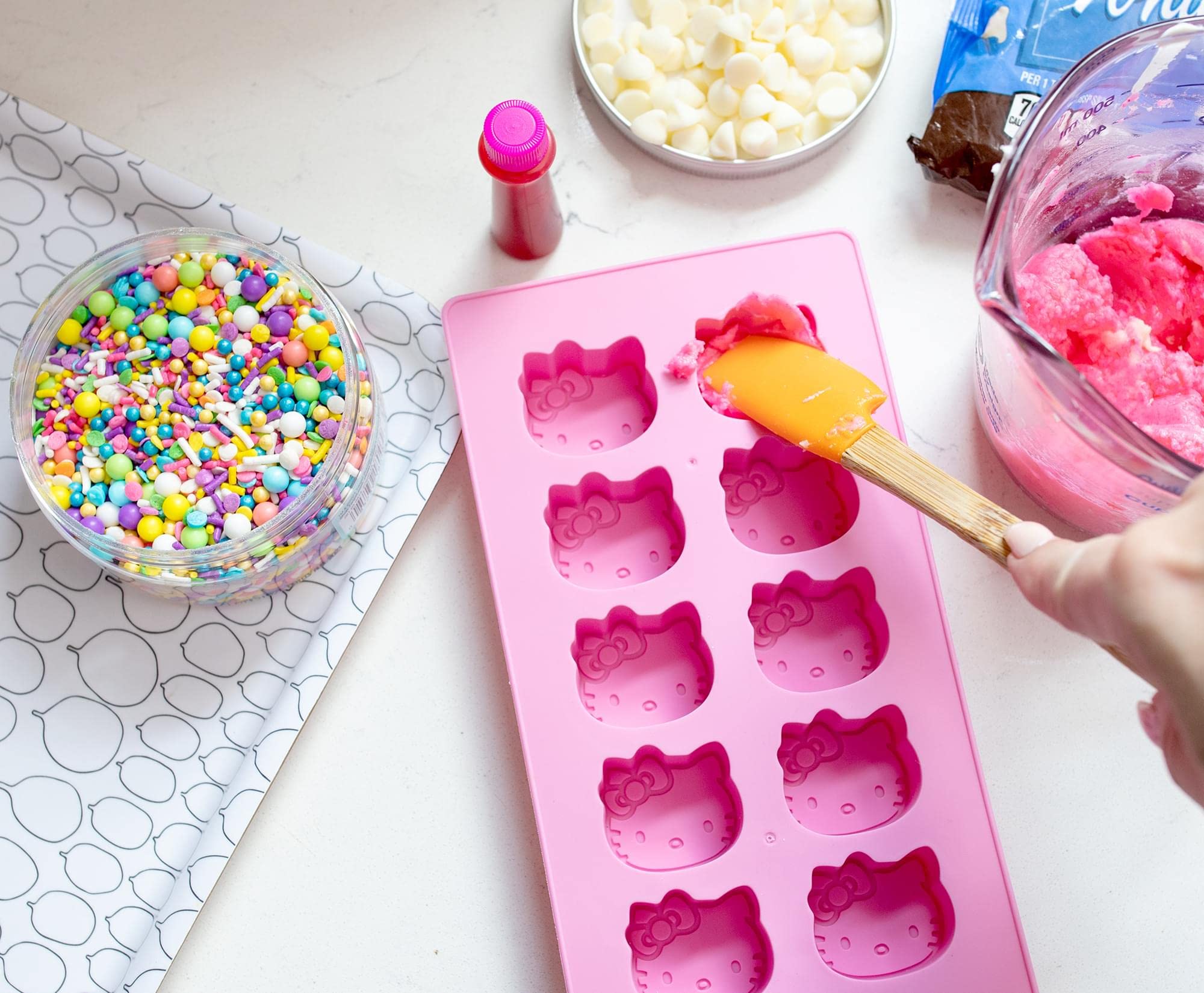 Toynk Hello Kitty silicona apta para congelador con desmoldeo fácil
